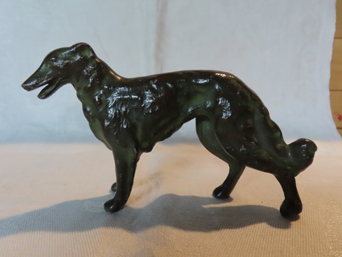 Antique vintage metal borzoi - antique,
